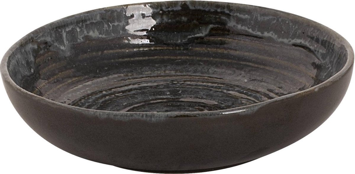 Palmer Bord diep coupe Metallic 15 cm Zilver Stoneware 1 stuk(s)