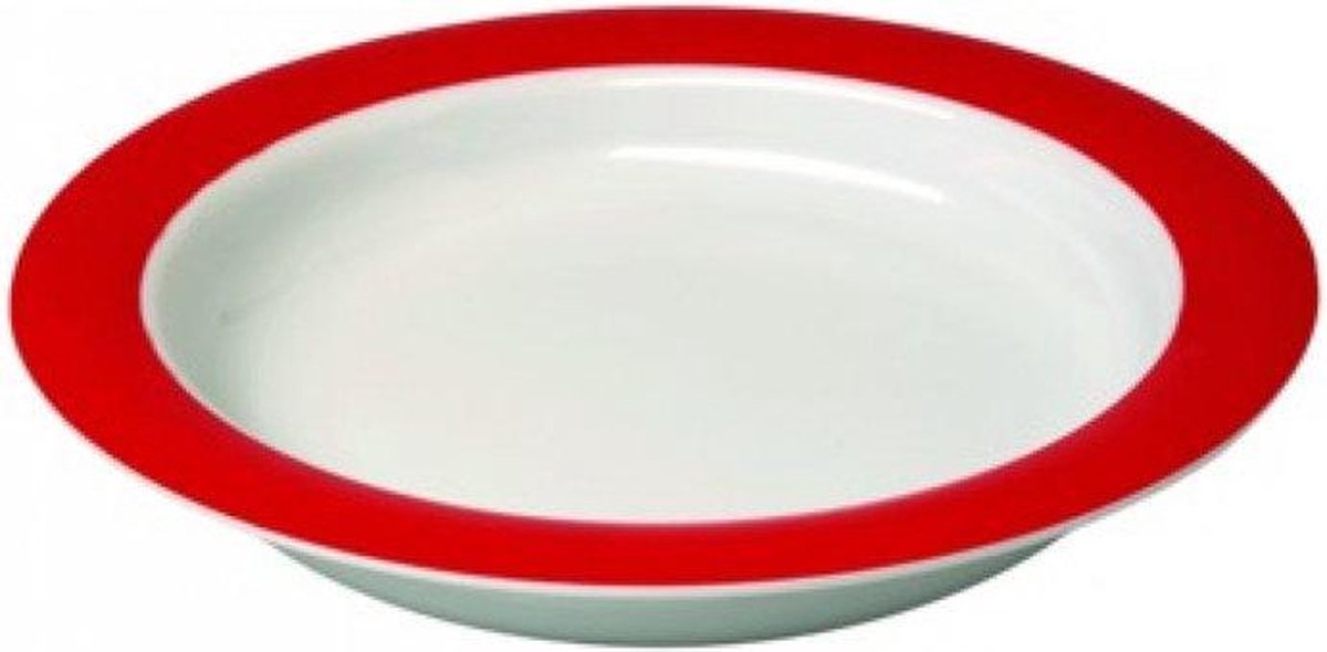 Bord - klein wit-rood - Ornamin