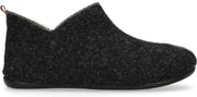 Manfield - Dames - Donkergrijze pantoffels - Maat 39