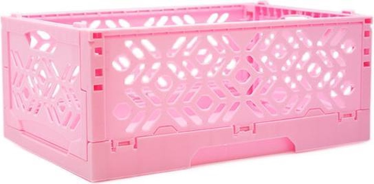 Wolplein Inklapbaar Opbergkratje Roze