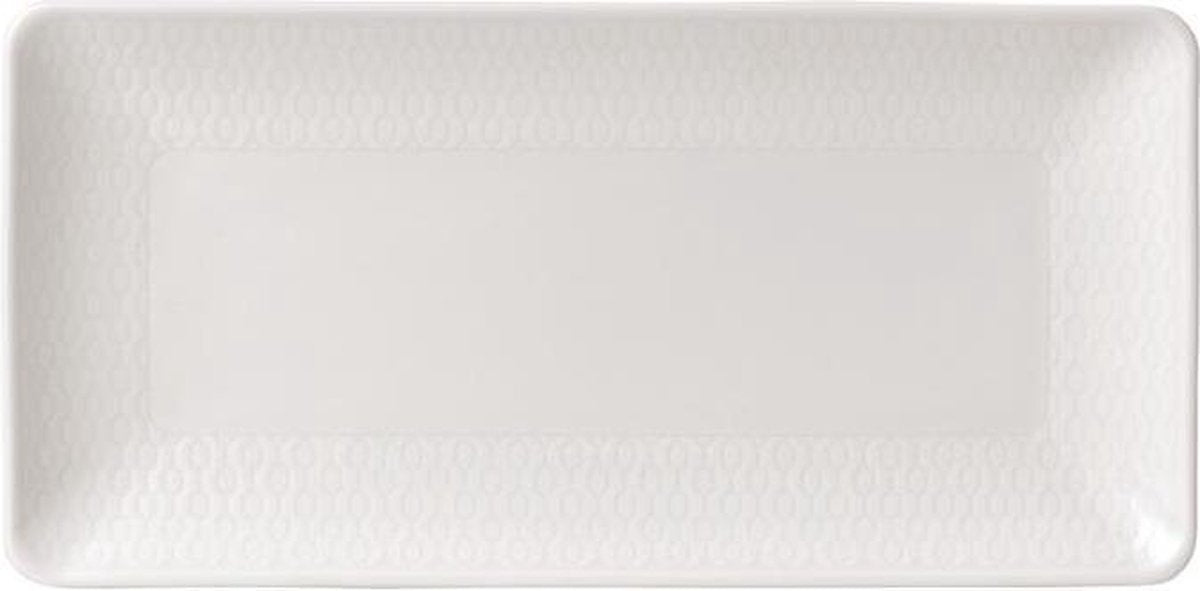 Wedgwood - Gio Serveerschaal rechthoekig - 21cm - Wit