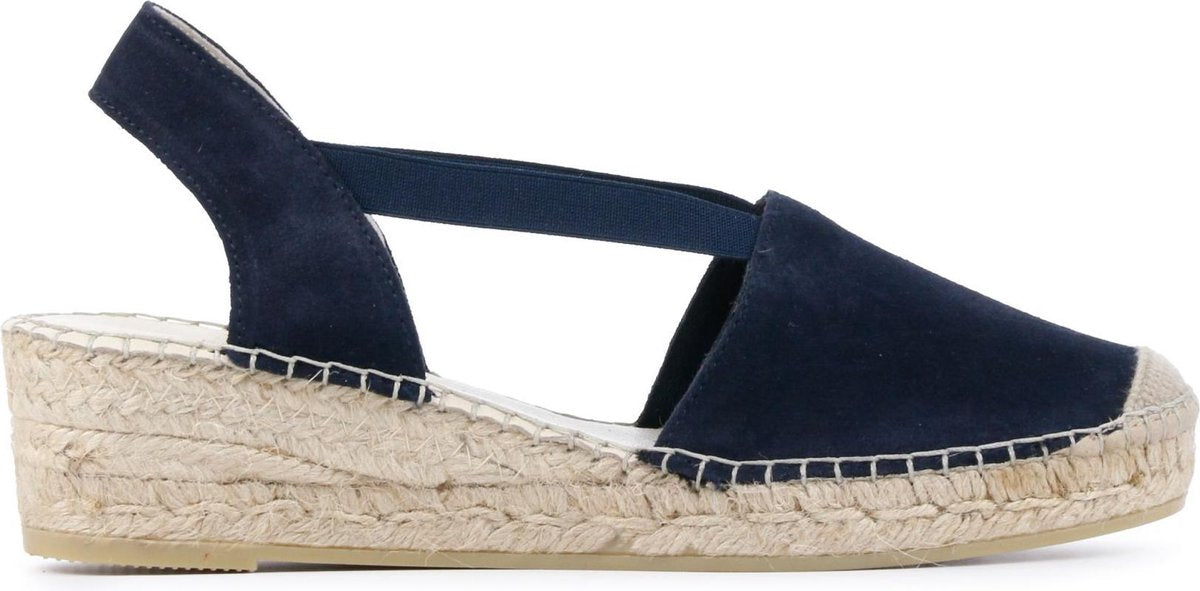 Mace Vrouwen Suède Espadrilles / Damesschoenen Sleehak Hoogte 2.5 - 4.5 cm   Bona - Blauw - maat 42