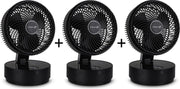 Clean Air Optima® 3 stuks CA-404B - Design Circulator Ventilator - Oscillatie 80º en 180º - Extreem stil - Slaapmodus