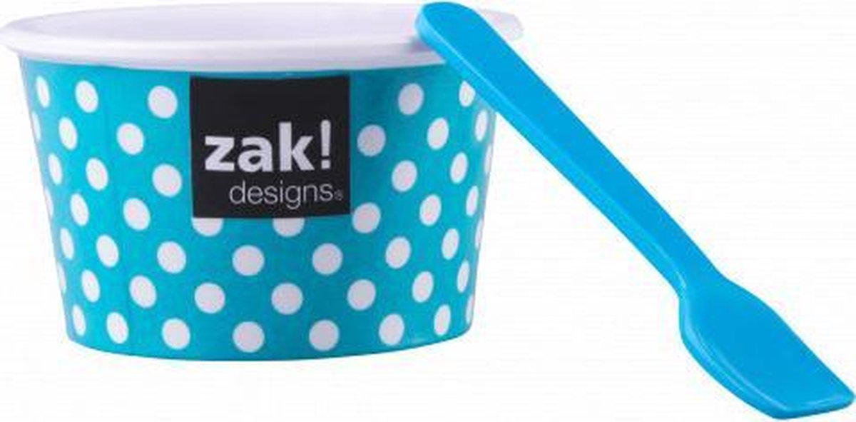 Zak!Designs Dotty Ijsschaaltje - Incl. Lepel - Melamine - Ø 8 x 5