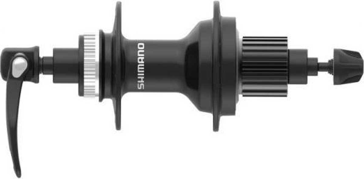Achternaaf Shimano FH-MT401 - 12 speed - Center Lock - 141 mm inbouwbreedte - 36 gaats met snelspanner - zwart