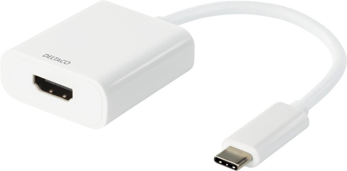 DELTACO USBC-HDMI5 USB-C naar HDMI 2.0 adapter met HDR 10 ondersteuning