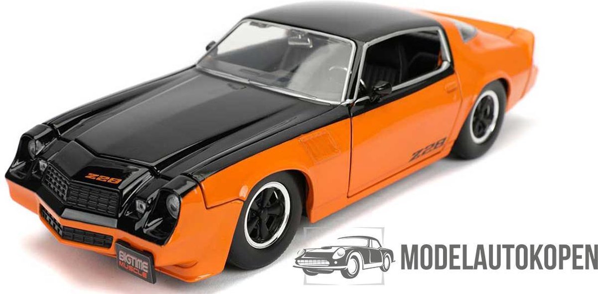 1979 Chevrolet Camaro Z28 (Oranje/Zwart) 1/24 Jada - Modelauto - Schaalmodel - Model auto - Miniatuurautos - Miniatuur auto