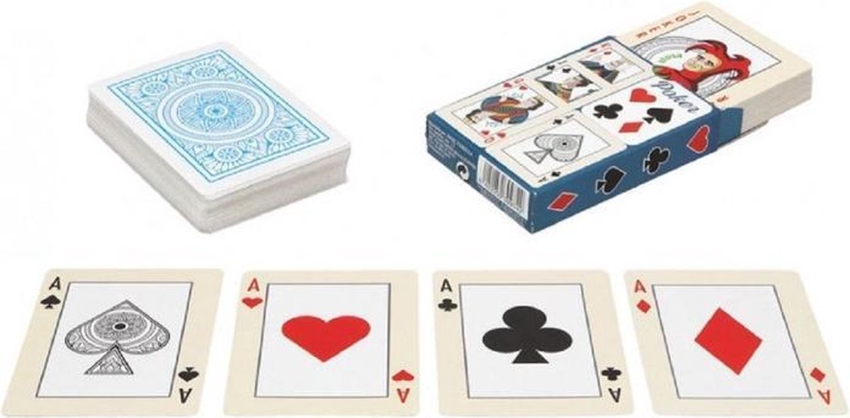 4x Poker/kaartspel speelkaarten Engelstalig - Kaartspellen - Speelkaarten - Pesten/pokeren - Engelstalige speelkaarten