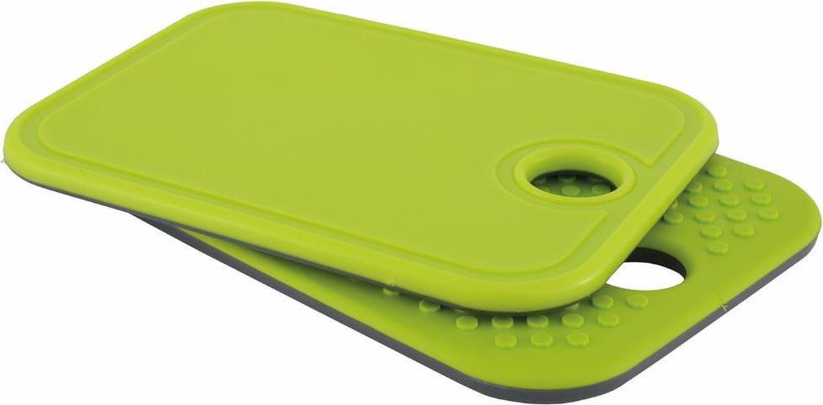 A'Domo PV-COC-0090 Point-Virgule Non-Slip Cutting Board Gray and Green (12Pcs / Disp.)