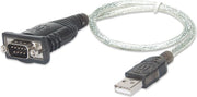 Manhattan USB 1.1 Adapter [1x USB 1.1 stekker A - 1x D-sub stekker 9-polig] 205146 Vergulde steekcontacten