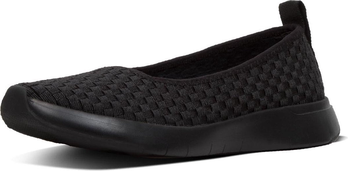 FitFlop™ Stripknit™ Ballerina Zwart - Maat 36