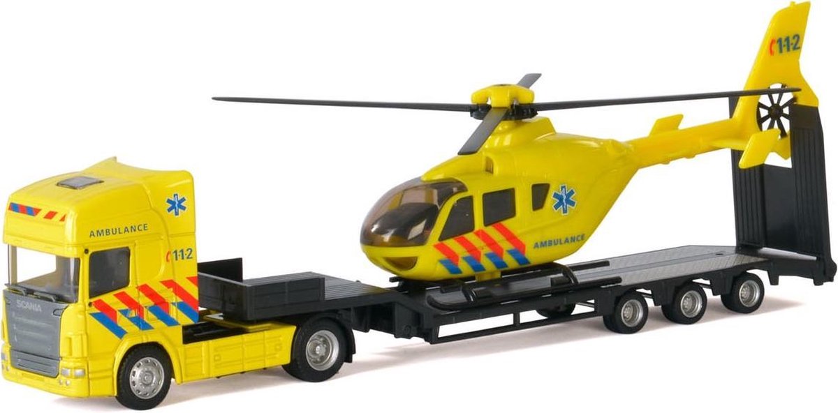 Polesie Die-cast Vrachtwagen met Helikopter - Ambulance