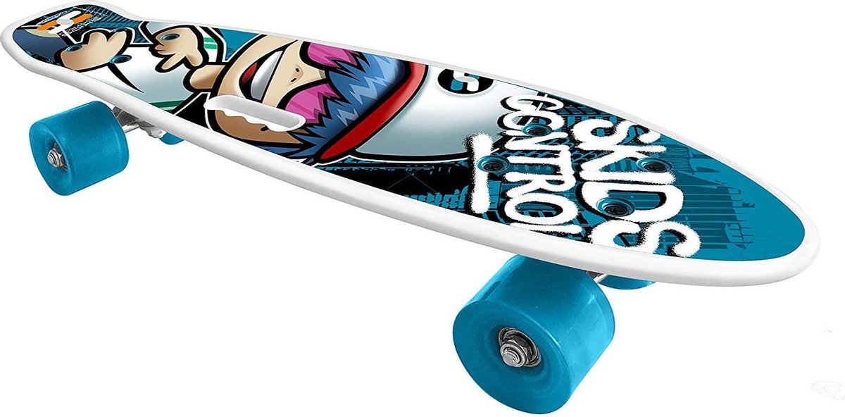 Skateboard Penny Board Kinderen/Jongens/Meisjes - Skids Control Skateboard Junior 55 x 15 cm - 22 inch