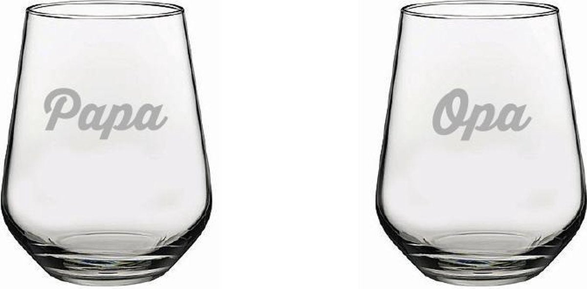 Gegraveerde drinkglas 42