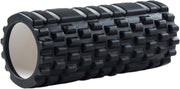 AJ-Sports Foam roller - Massage roller - Grid Trigger point - Fitness roller - Fitness + Yoga - Zwart -