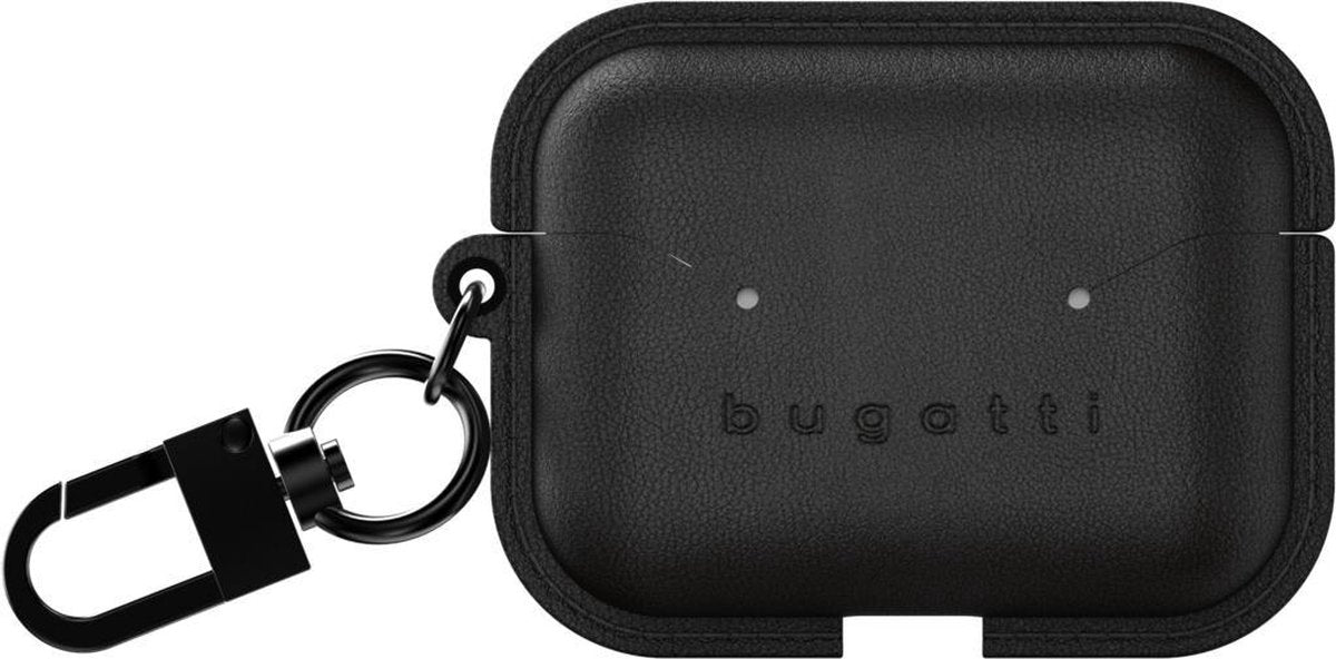 Bugatti Venezia Airpod Pro Lederen Case - Opbergcase Zwart