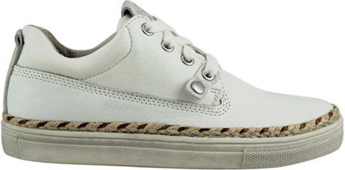 Braqeez 418235-500 Meisjes Veterschoenen - Maat 38 - Wit - Veterschoenen -  Leer - Veters - Kinderschoenen