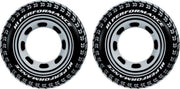 2x Opblaasbare autoband/wiel zwemband/zwemring 91 cm speelgoed - Buitenspeelgoed waterspeelgoed