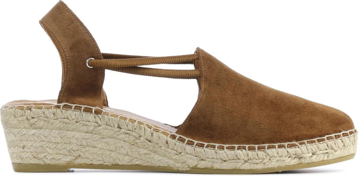 Viguera Vrouwen Suède Espadrilles / Damesschoenen  Hoogte 5 - 5.5 cm   1825 sue - Cognac - maat 39
