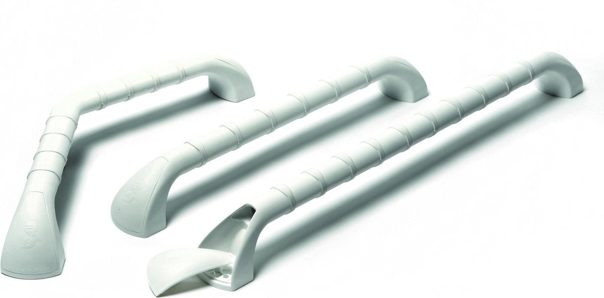 Wandbeugel met antislip (Standaard) wit - gebogen - 40 cm
