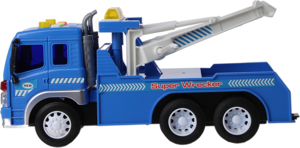 Gearbox Takelwagen Met Geluid Blauw/wit 25 Cm