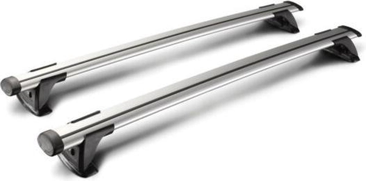 Tesla Model S Dakdrager Zilver 2012 - mei 2015 Yakima Whispbar Through Auto Exterieur Accessoires