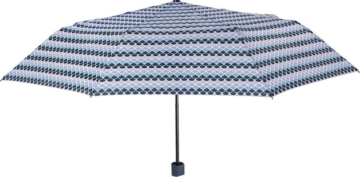 Perletti Paraplu Strepen Dames 96 Cm Fiberglas Paars