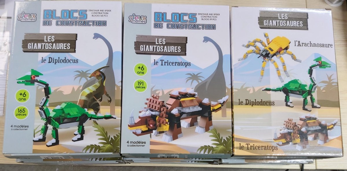 Blocks de construction Les giantosaures (set van 3)