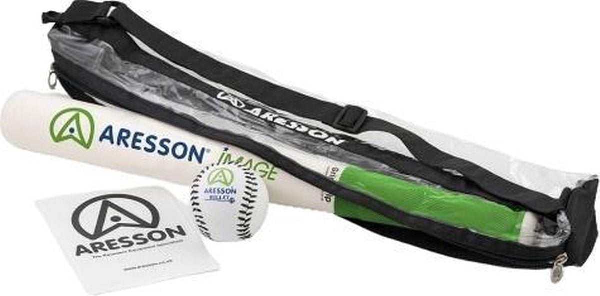 Aresson Rounders 3-delige Set - Bal Knuppel - Wit/Groen/Zwart