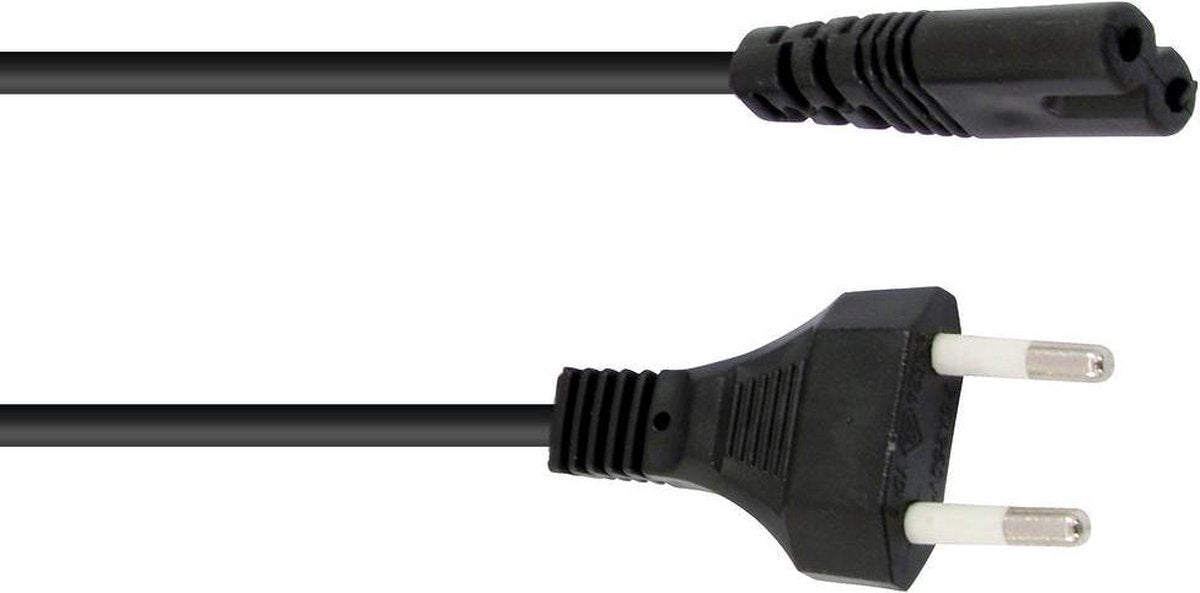 OMNITRONIC Stroomkabel - Apparaatsnoer - Voedingskabel - Euro kabel -  1.5m bk