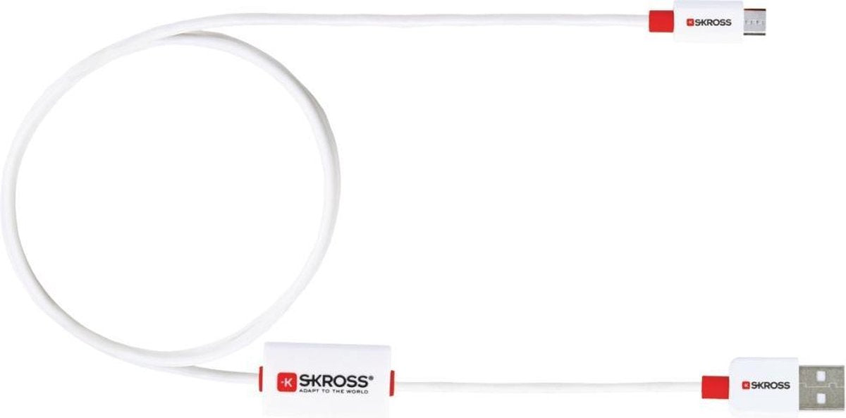 Skross SKR2700210 Usb 2.0 Kabel Usb A Male - Usb-micro-b 1.00 M Wit