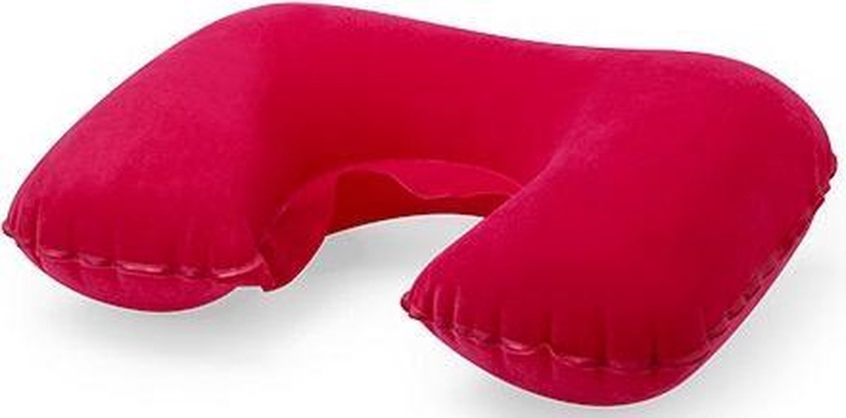 Opblaasbaar nekkussen rood