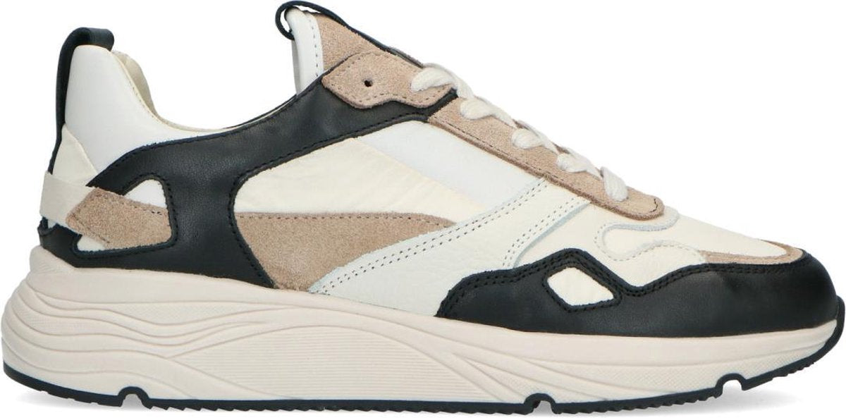 Sacha - Dames - Beige sneakers met zwarte details - Maat 40