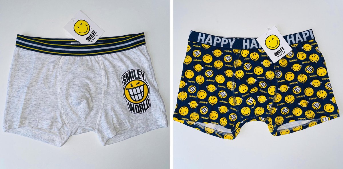 Smiley Kinder Boxershort 2-pak Maat 146/152