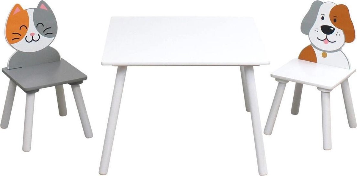 Kat en Hond Tafel en Stoelen