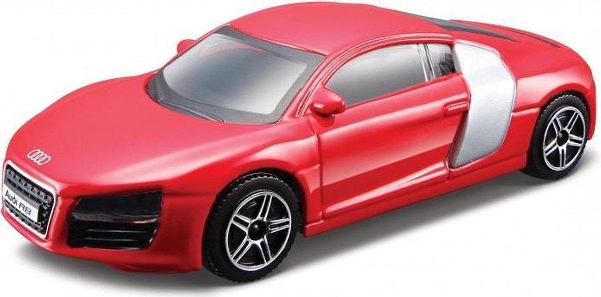 Modelauto Audi R8 2009 rood 10 x 4 x 3 cm - Schaal 1:43 - Speelgoedauto - Miniatuurauto