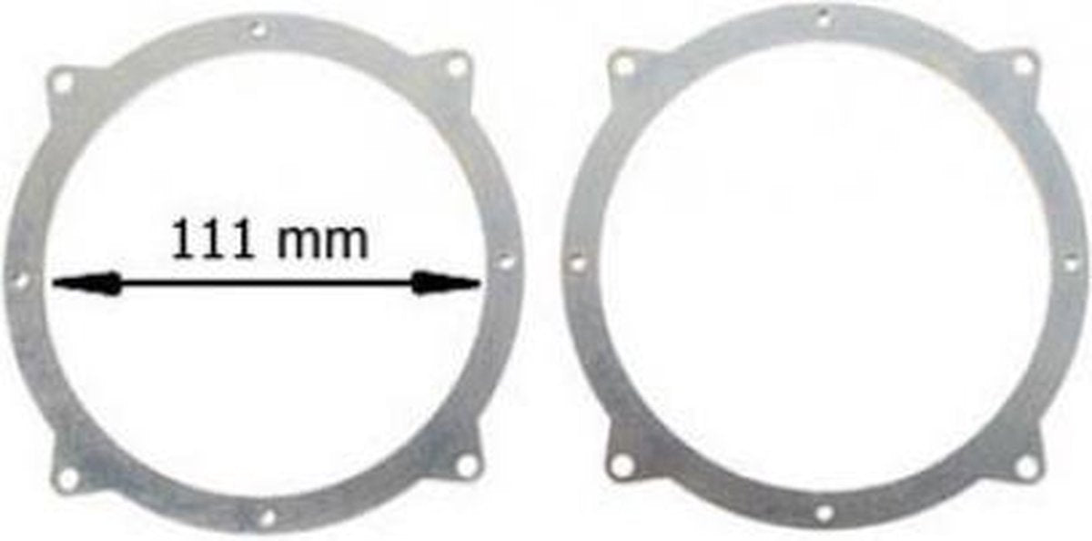 Speakerring set upgrade Ã˜ 130mm staal met schuimrubber