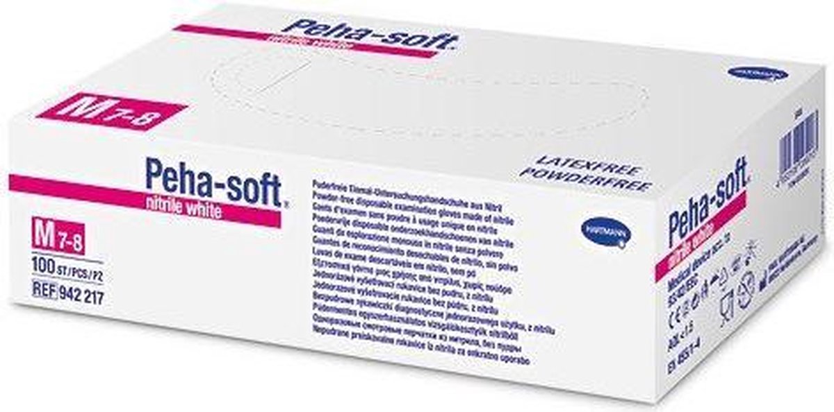Wegwerphandschoenen - Wit | 200 st | Medium | Peha Soft Nitrile