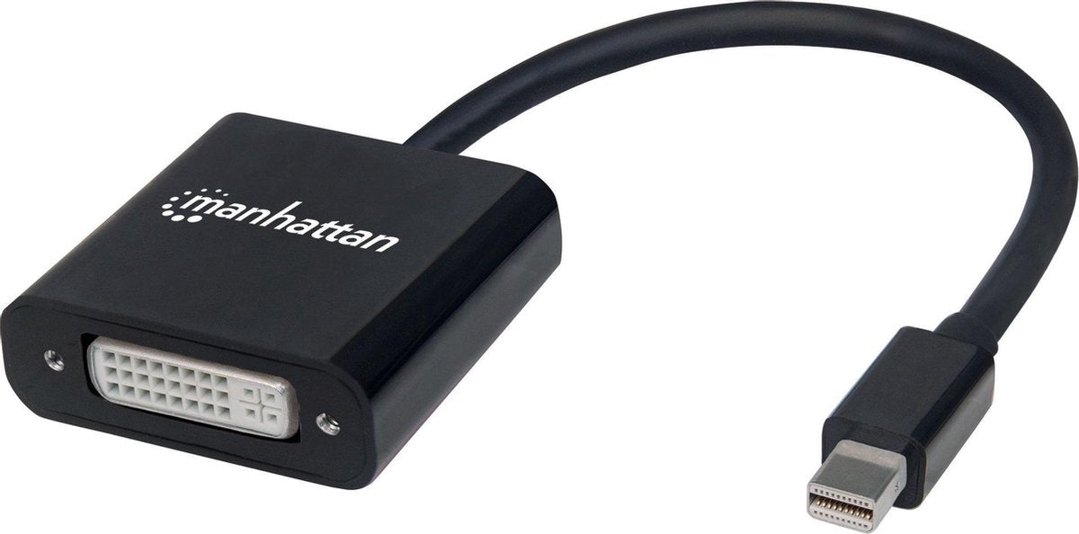 Manhattan 322485 Mini-displayport Adapter [1x Mini-DisplayPort stekker - 1x DVI-bus 24+5-polig] Zwart Afgeschermd