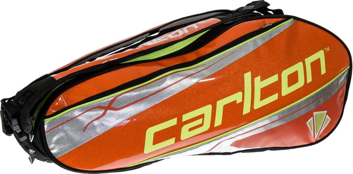 Carlton KINESIS TOUR 2 comp - Badmintontas - Oranje/zilver/zwart