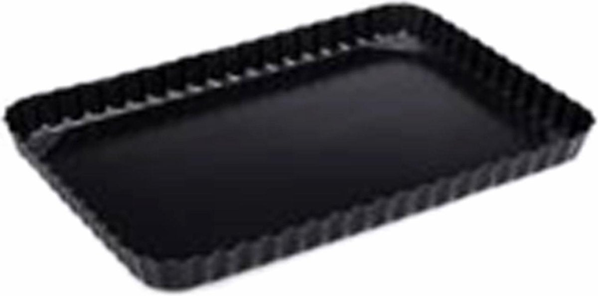 Point-Virgule geribde taart-/quichevorm - anti-aanbaklaag - losse bodem - 31x21x3cm