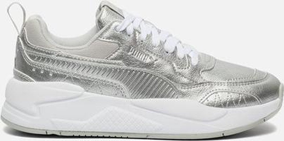 PUMA X-Ray² Square Metallic Tumbled Dames Sneakers - Puma White-Puma White-Puma New Navy - Maat 37