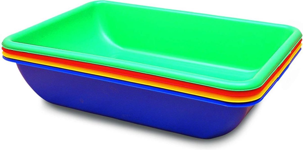 Edushape Water- en Zandkuipen - 4 stuks in set - kleuren assorti