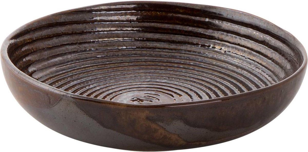 Palmer Metallic - Bord diep coupe - 15cm - 1 stuk - Bruin