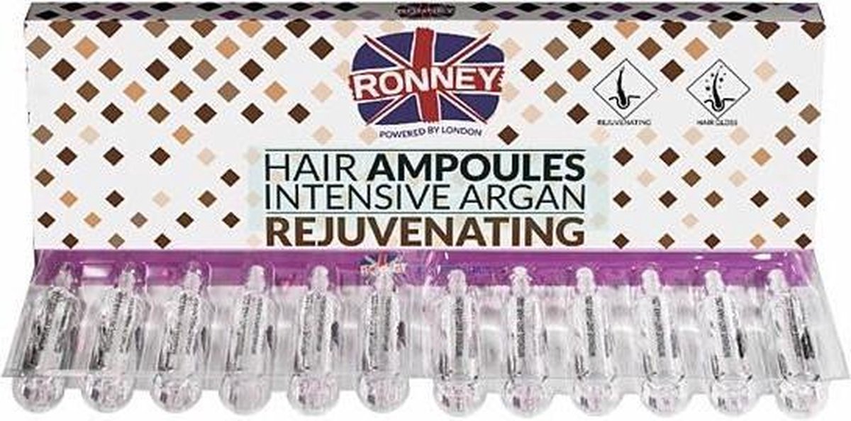 RONNEY Haar Ampullen Intensive Argan Rejuvenating 12x10ml.