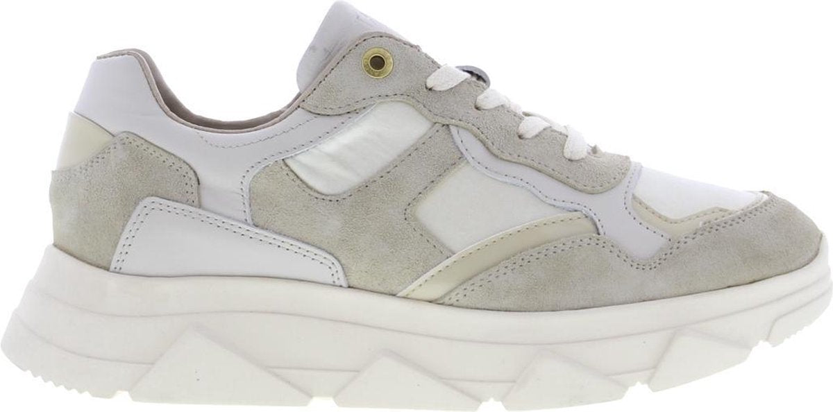 Tango | Kady fat 10-u bone white suede/leather/satin sneaker - off white sole | Maat: 42