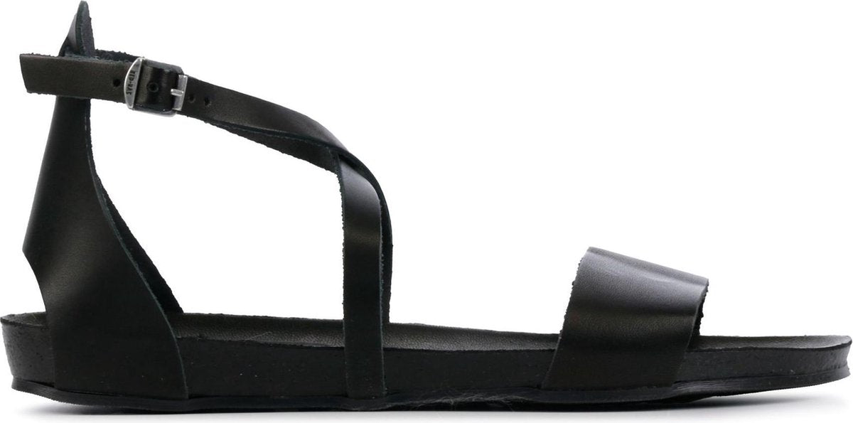 Red Rag Vrouwen Leren  Sandalen / Damesschoenen 79242 - Zwart - Maat 38