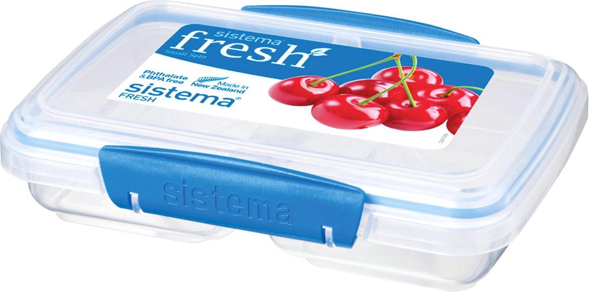 Sistema Fresh voorraaddoos - 2 compart. Small Split blauw - 350ml