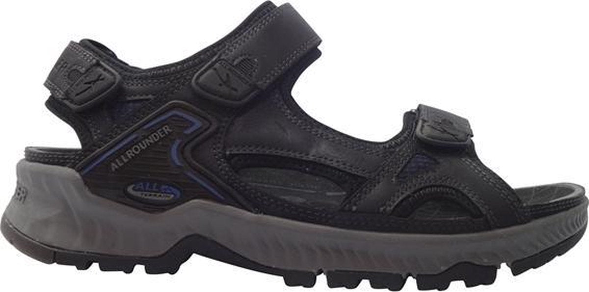 Allrounder Sandalen Honduras Zwart Imitatie Leer Verwisselbaar Voetbed