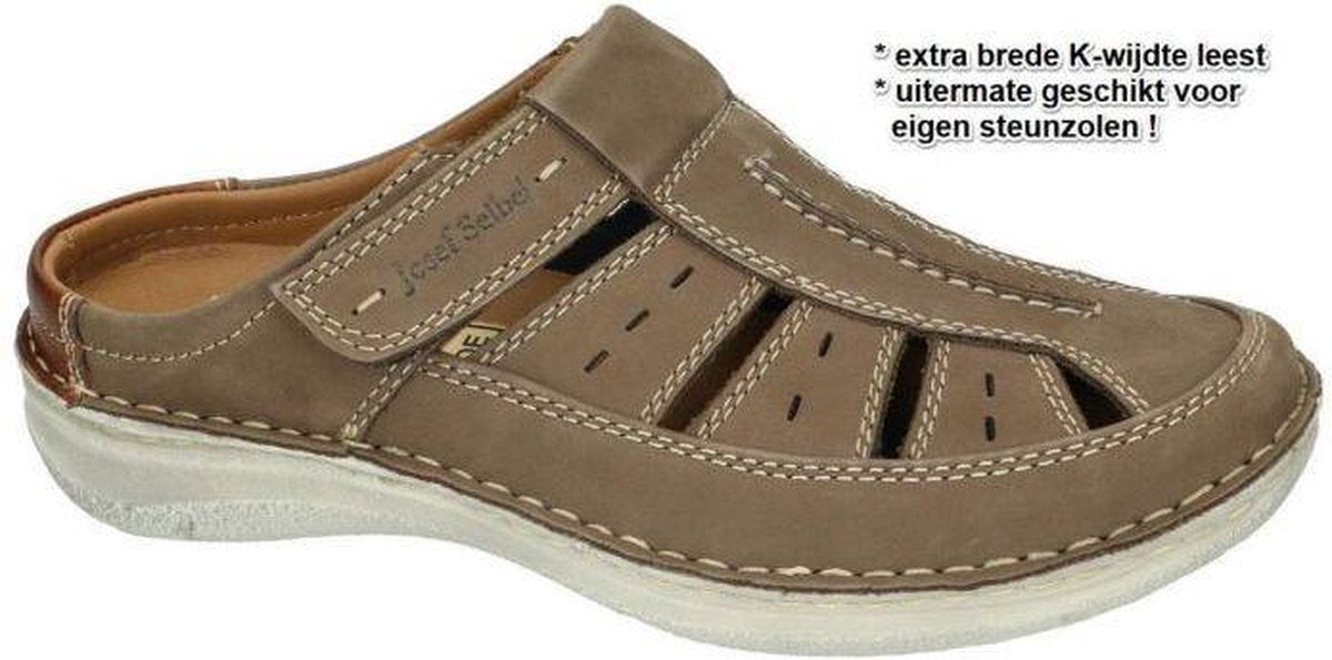 Josef Seibel -Heren -  taupe - pantoffels & slippers - maat 40